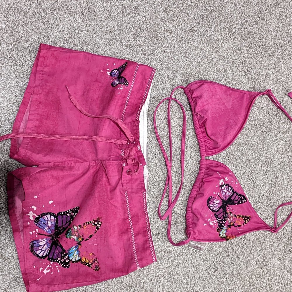 Pink Body Glove Bikini and Shorts